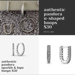 Authentic Pandora Hoop Earrings